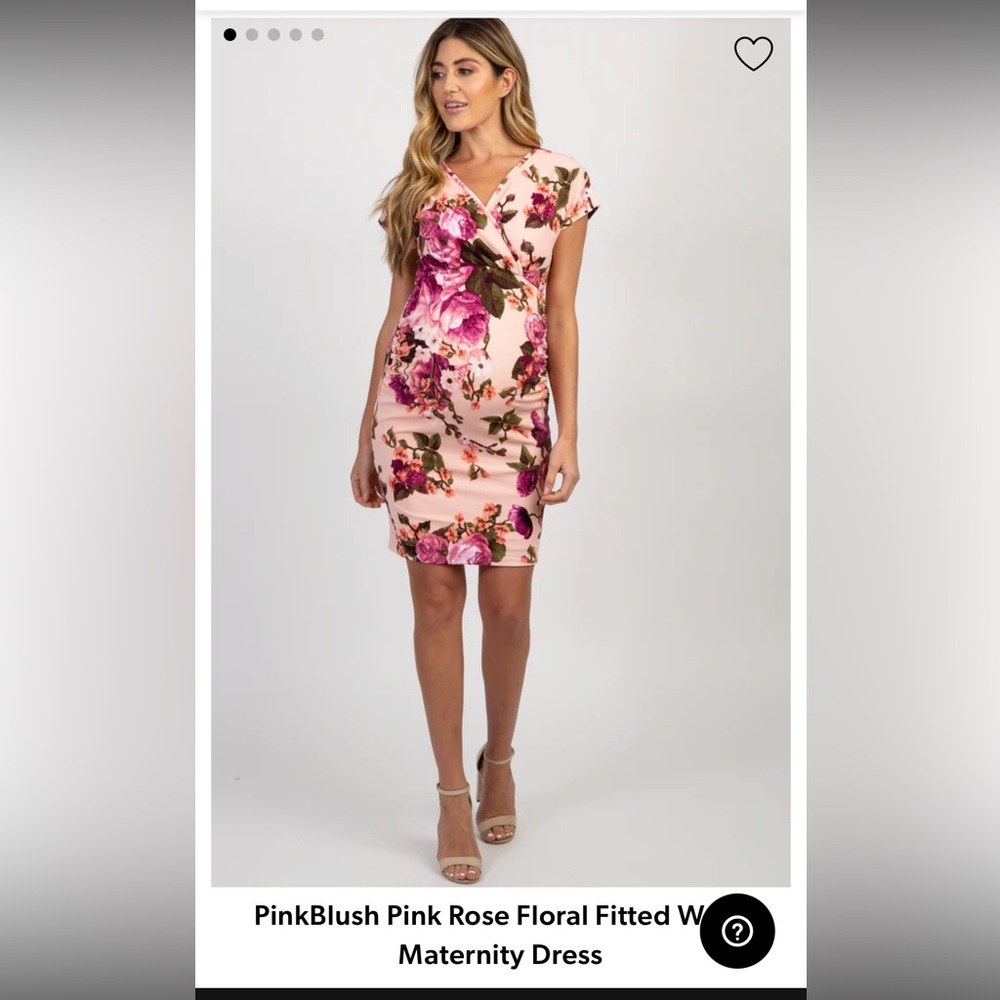 PinkBlush Floral Maternity Dress